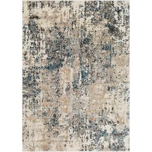 Zehra Taupe 6 ft. 7 in. x 9 ft. 6 in. Distressed Area Rug