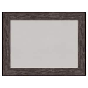 Bridge Black Wood Framed Grey Corkboard 34 in. x 26 in. Bulletin Board Memo Board