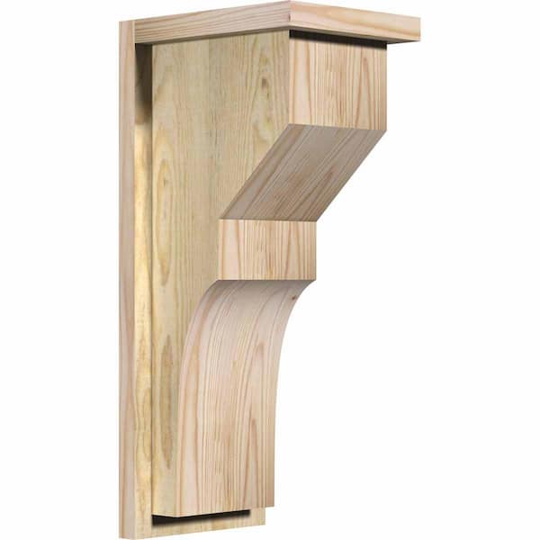 Ekena Millwork 8 in. x 10 in. x 22 in. Monterey Rough Sawn Douglas Fir Corbel with Backplate