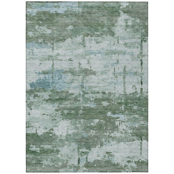Chantille Machine Washable Indoor/Outdoor Abstract ACN2362 Aloe 3 ft. x 5 ft. Area Rug
