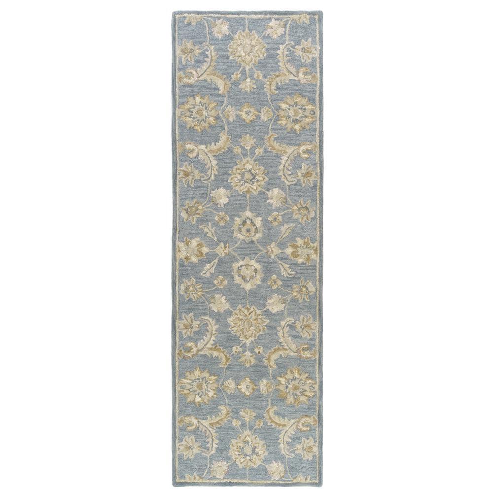 Diana Blue/Beige 2 ft. 6 in. x 8 ft. Botanical Indoor Area Rug