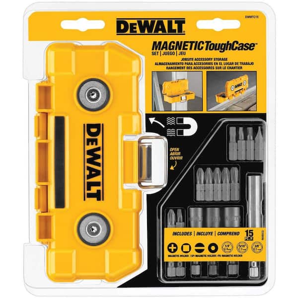 DEWALT Magnetic Tough Case with 15 Accessories - The Home Depot
