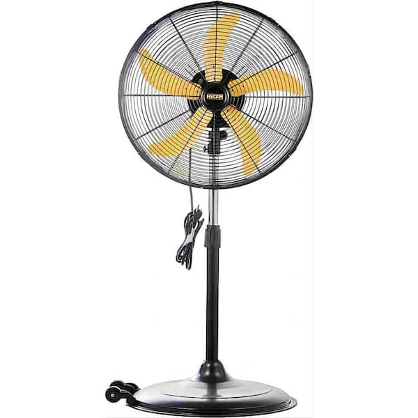 5000 CFM 20 in. heavy-duty High Velocity Pedestal Oscillating Fan with Powerful 1/5 Motor, 9 ft. Power Cord