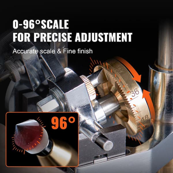 VEVOR Gem Faceting Machine, 3.2A 180W 2800RPM Corded Jade Grinding