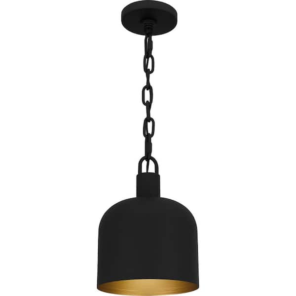 Quoizel Raquel 1-Light Matte Black Mini Pendant Light