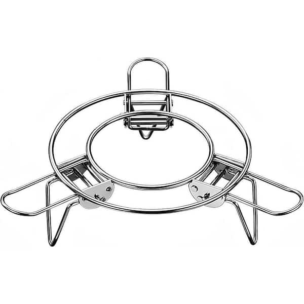 Adjustable Stainless Steel Round Steamer Rack with Trivet Design for Pots Wok Pans Instant Pot Cooking Set