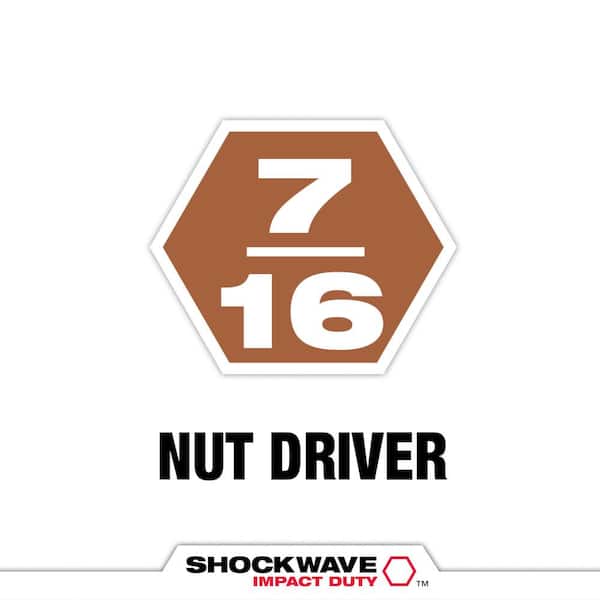 SHOCKWAVE Impact Duty 7/16 in. x 1-7/8 in. Alloy Steel Magnetic Nut Driver (1-Pack)