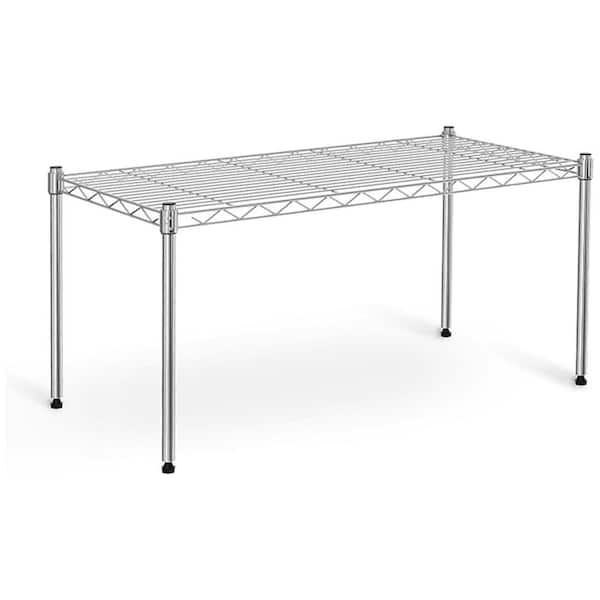 1-Tier Shelving Units, Steel Wire Rack Storage Shelving Organizer, Kitchen Pantry in Chrome