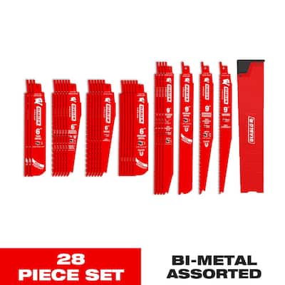 Bi-Metal Reciprocating Saw Blade Set (28-Piece)