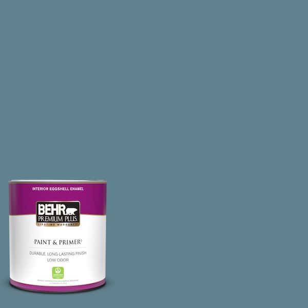 BEHR PREMIUM PLUS 1 qt. #S470-5 Blueprint Eggshell Enamel Low Odor Interior Paint & Primer