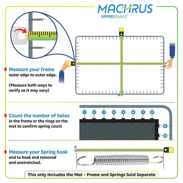 Deluxe Rectangle Trampoline Mats 9'x16' Frame Size - Trampoline Services