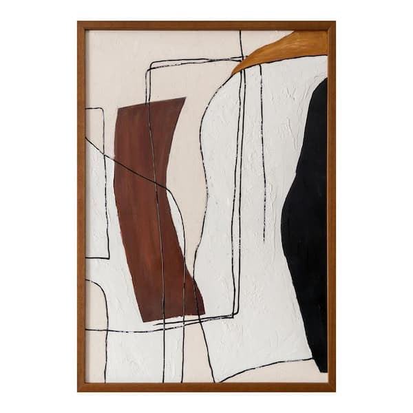 NADAAL STUDIOS Garrick Framed Art Print, Acrylic on Canvas, Textured Artwork, Solid Wood Frame 26 in. x 34 in.