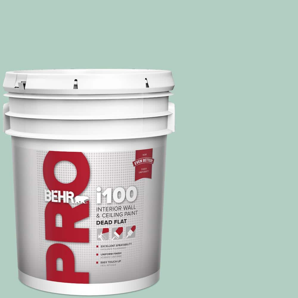 BEHR PRO 5 gal. #M430-3 Wintergreen Dream Dead Flat Interior Paint PR10505  - The Home Depot