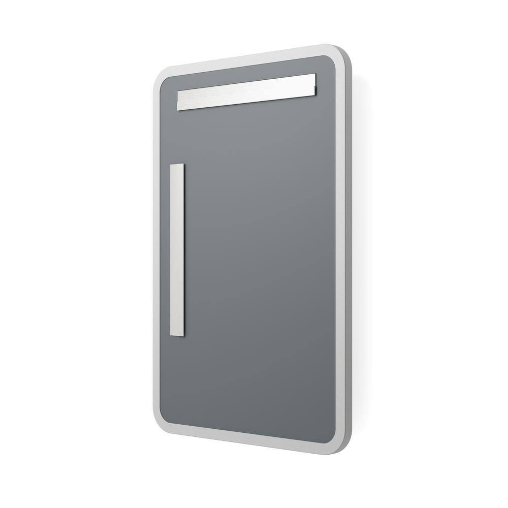 24" x 36" Silver Metal Framed Vanity Mirror