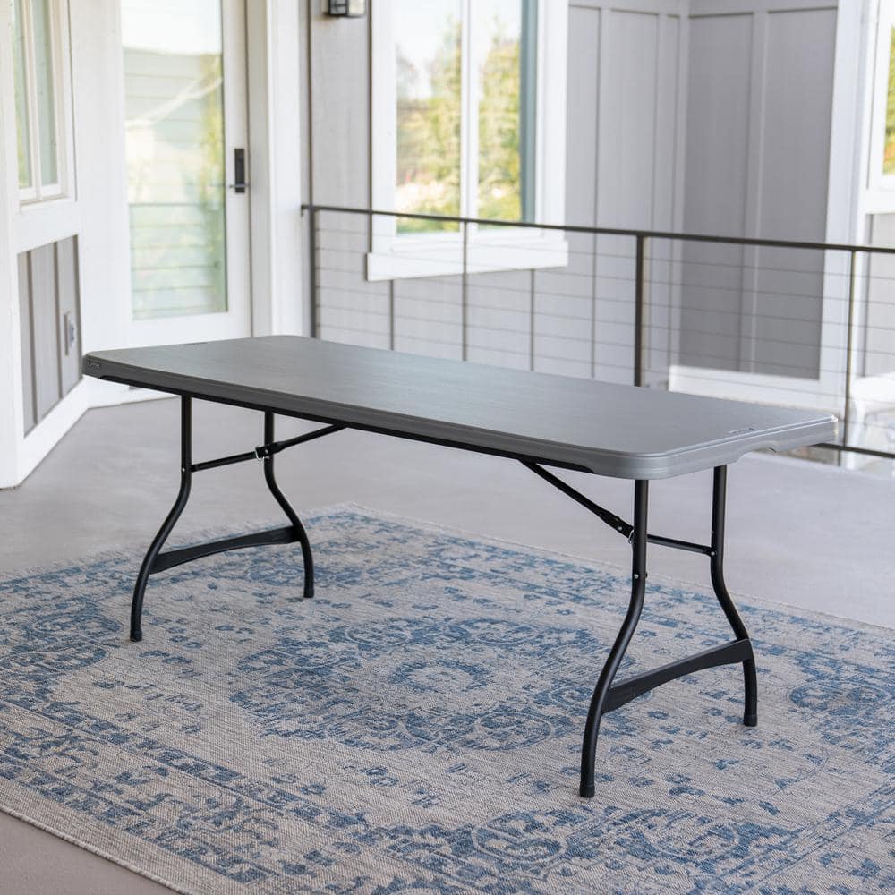 Lifetime 6 Foot Rectangle Folding Table, Indoor/Outdoor Commercial Grade,  Almond (80712) 