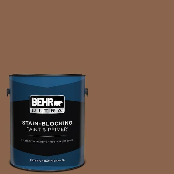 BEHR ULTRA 1 gal. #S220-7 Molasses Satin Enamel Exterior Paint & Primer