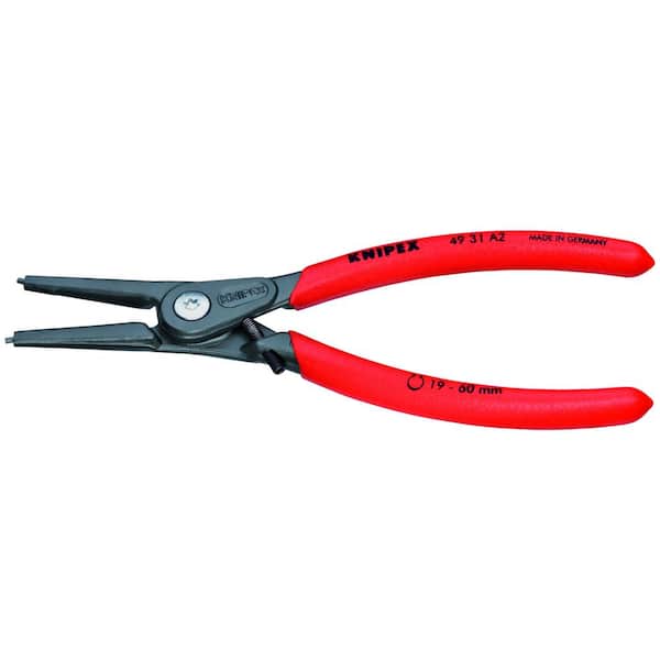 KNIPEX Precision Snap Ring Pliers with Limiter-External Straight-With Adjustable Opening