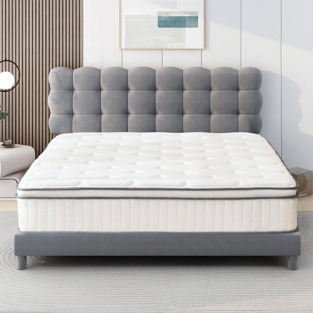 Yangming Luxury White Twin Medium Firm Hybird Memory Foam Mattress 10 in. Mattress in a Box