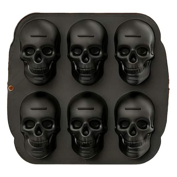 Halloween Skull Series 6-Cup Silicone Cake Pan Mold for Baking Muffin Bread Pudding Party Decoration