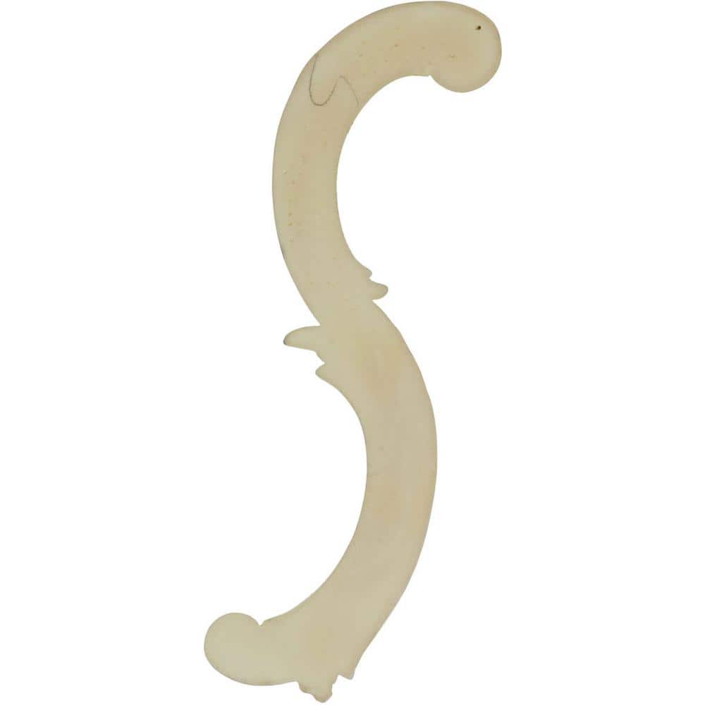 Primed White Urethane Scroll Applique Onlay, 12.25"