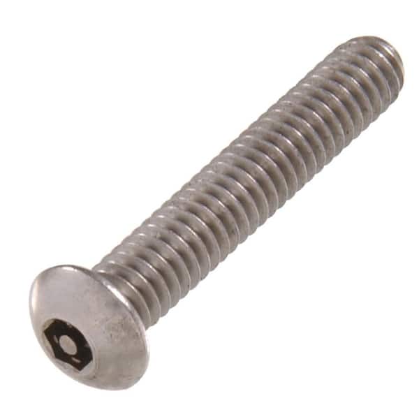 The Hillman Group Stainless Button-Head Hex Socket Security Machine Screw (#10-24 x 1/2")