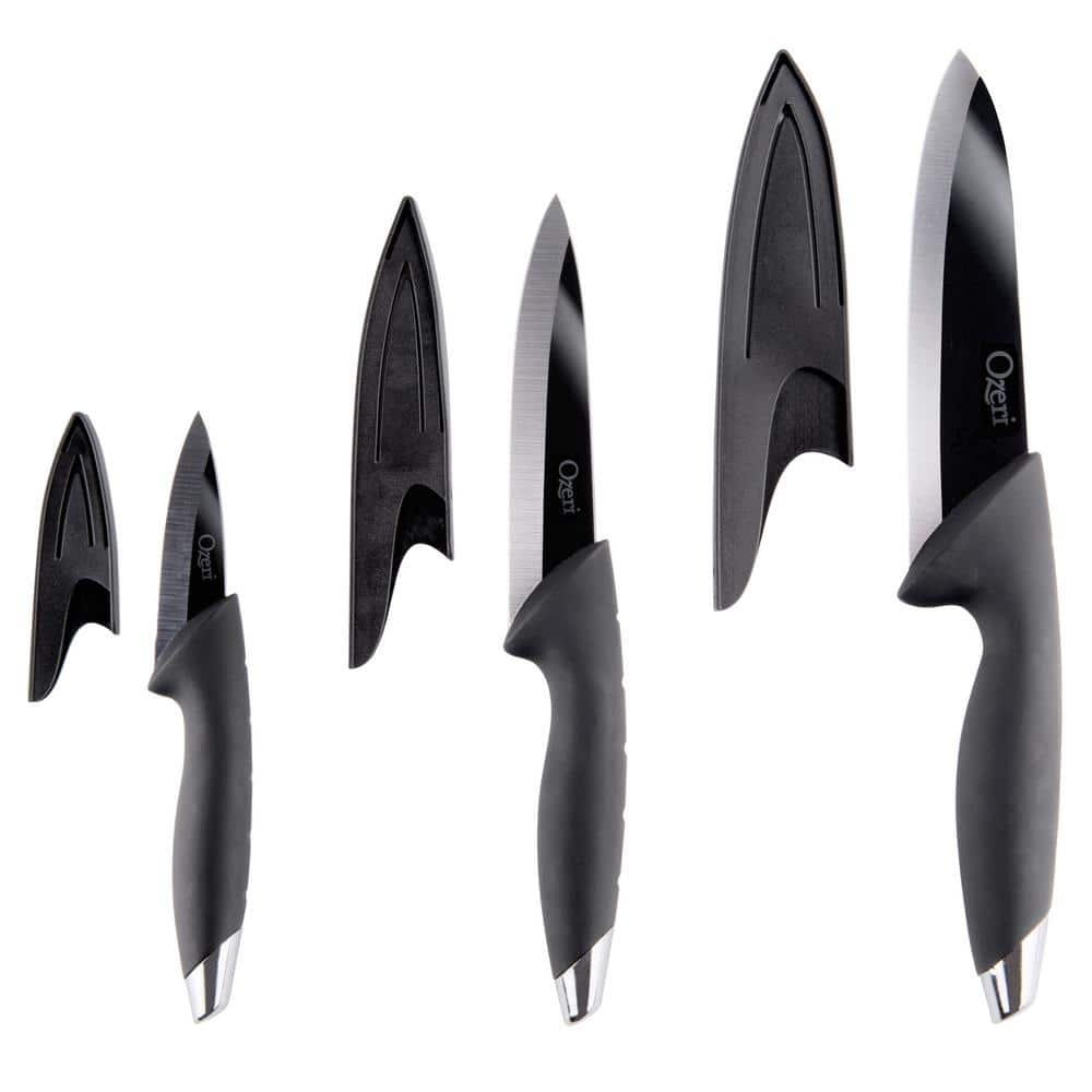 Ozeri Elite Chef Black Ceramic 3-Piece Knife Set - Ultra-Sharp 100% Ceramic  Blades, Convex Edges, Ergonomic Handles - Effortless Chopping, Slicing,  Dicing in the Cutlery department at