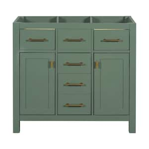 36 in. W x 18 in. D x 33 in. H Freestanding Bath Vanity Cabinet Without Top in Green