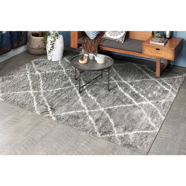 Nordic Grey/Ivory 7 ft. 5 in. x 10 ft. 6 in. Trellis Area Rug
