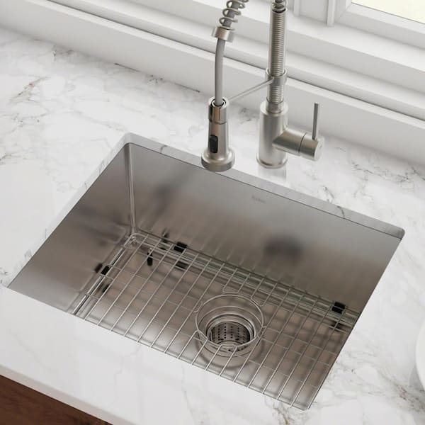 Standart PRO 23 in. Undermount Single Bowl 16 Gauge Stainless Steel Kitchen Sink with Accessories