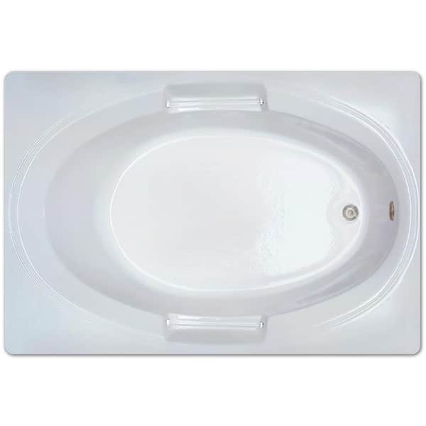 Pinnacle 5 ft. Rectangular Drop-in Non-Whirlpool Bathtub in White
