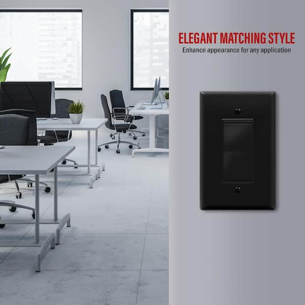 ENERLITES 15 Amp Single Pole Decorator Rocker Light Switch with