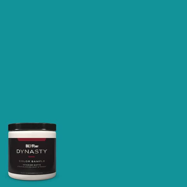 BEHR DYNASTY 8 oz. #500B-6 Peacock Feather Matte Stain-Blocking ...