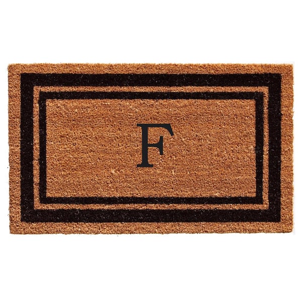 Calloway Mills Black Border Door Mat 24 in. x 36 in. Monogram F Door Mat