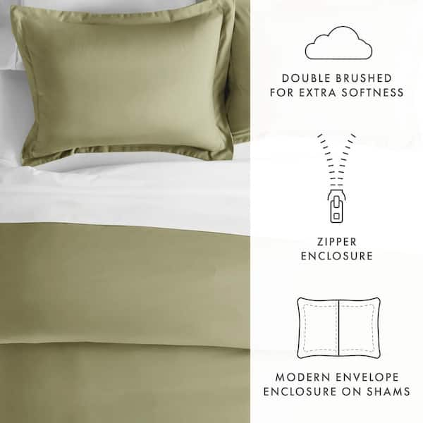 Becky Cameron Performance Sage King 3-Piece Duvet Cover Set IEH