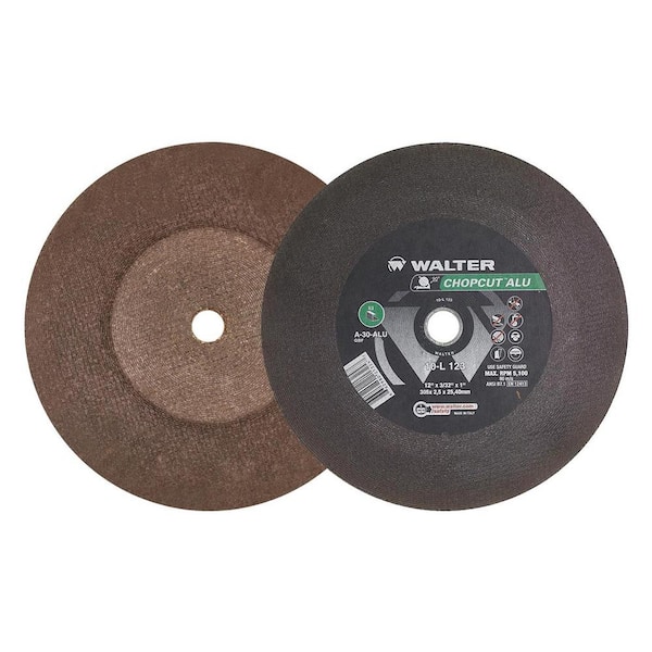 WALTER SURFACE TECHNOLOGIES Chopcut Alu 12 in. x 1 in. Arbor x 3/32 in. T1 GR A-30-ALU Cutting with Portable Chop Saws (10-Pack)