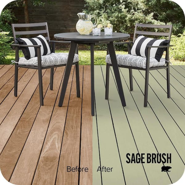 5 gal. #S370-3 Sage Brush Solid Color Waterproofing Exterior Wood Stain