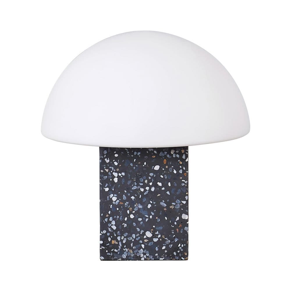 Gavin 10.16 in. LED Marbled Natural Gray Stone Modern Industrial Square Dimmable Bedside Nightstand Desk Lamp price history on PriceWatchPro