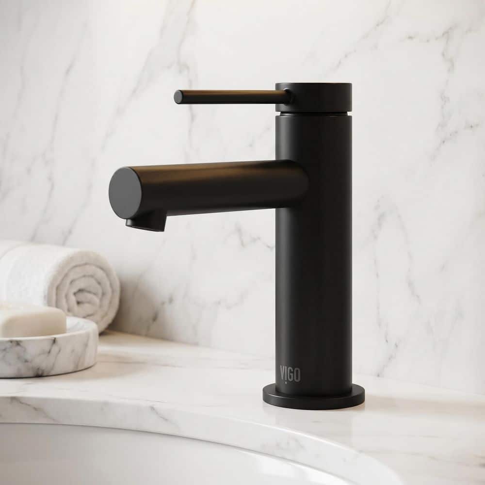VIGO Jewel 6 in. Single-Hole Single Handle Bathroom Faucet in