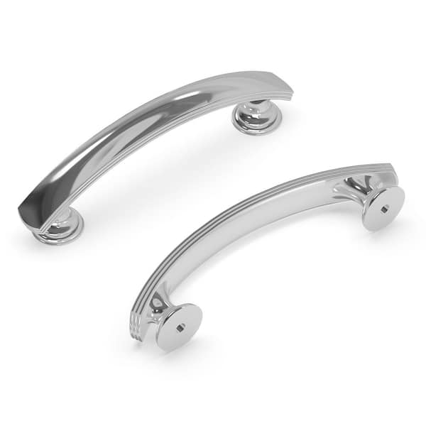 HICKORY HARDWARE American Diner 3 in. Modern Arch Cabinet Pull Chrome Handle for Kitchen, Bathroom, and Furniture (10 Pack)