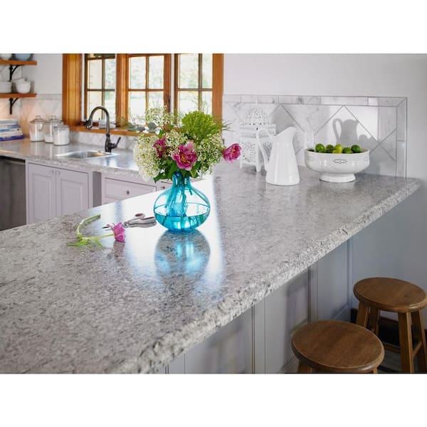 4 ft. x 8 ft. Laminate Sheet in Argento Romano with Matte Finish