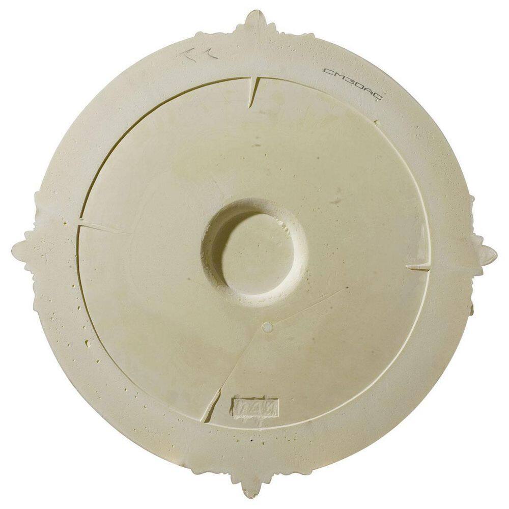 Primed Gray Urethane Rose Ceiling Medallion, 18" Diameter
