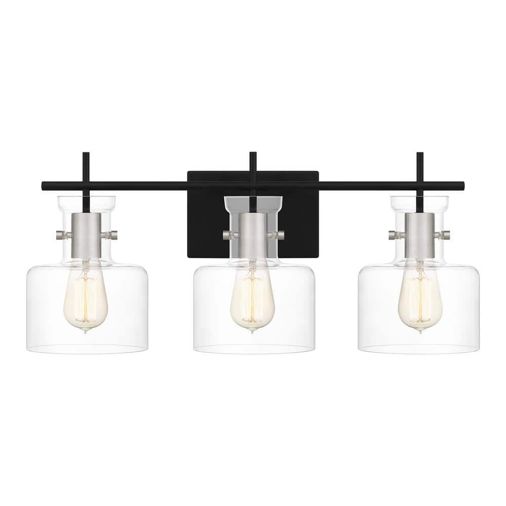 Pensbury 23.5 in. 3-Light Matte Black Vanity Light price history on PriceWatchPro