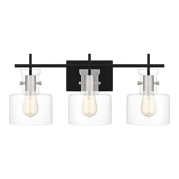 Quoizel Pensbury 23.5 in. 3-Light Matte Black Vanity Light