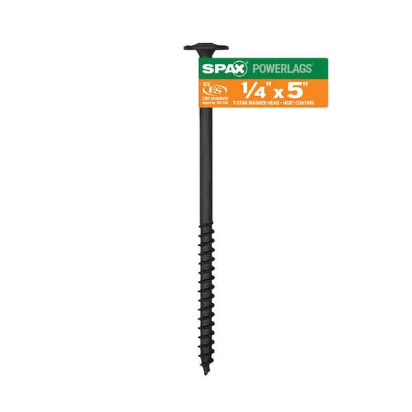 SPAX 1/4 in. x 5 in. Exterior Washer Head Structural Wood Lag Screws  Powerlags Torx T-Star (1 EA)