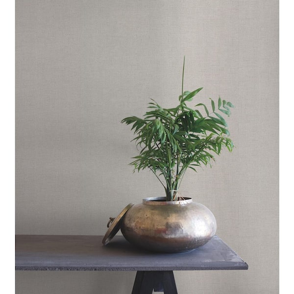 Rugged Linen Featherstone White Wallpaper