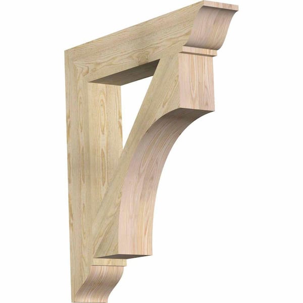 Ekena Millwork 6 in. x 38 in. x 34 in. Douglas Fir Westlake Traditional Rough Sawn Bracket