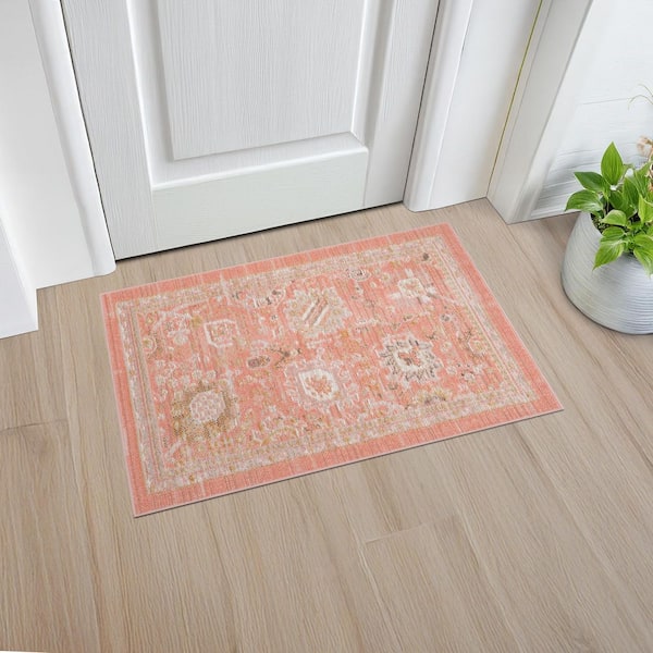 Crestwood Salmon 2 ft. x 3 ft. Oriental Indoor Area Rug