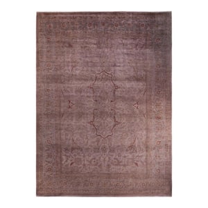 One-of-a-Kind Contemporary Beige 10 ft. x 14 ft. Hand Knotted Overdyed Area Rug