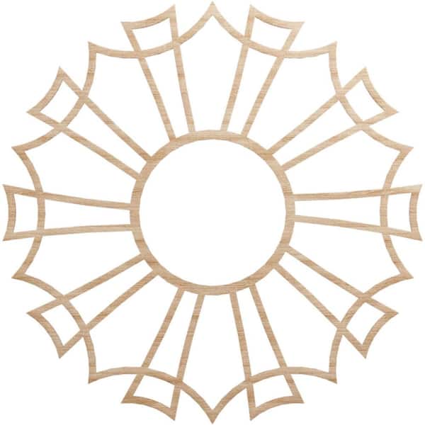 Ekena Millwork 0.375 in. x 40 in. x 40 in. Wood Medallion Moulding