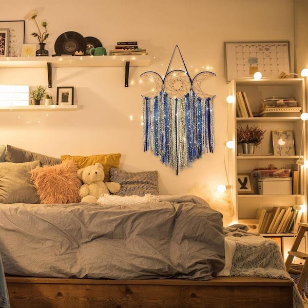 DIY Dream Catcher kit ,Crafts for Adults,Moon Design Dream Catchers,Feather Hanging with Star and Moon.DIY Kits for Bedroom Wall Décor,Dream Catcher DIY Dream Catcher kit ,Crafts for Adults,Moon Design Dream Catchers,Feather Hanging with Star and Moon.DIY Kits for Bedroom Wall Décor,Dream Catcher
